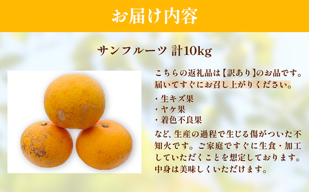 【先行予約】【訳あり】浅野農園のサンフルーツ 10kg ※離島への配送不可（2026年3月中旬頃より順次発送予定） IKTAC011
