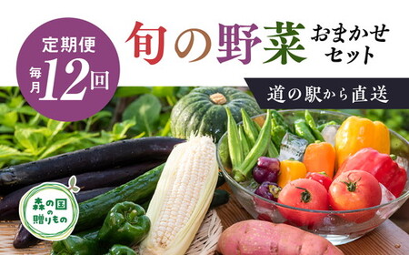 【毎月12回定期便】道の駅「虹の森公園まつの」産直市 新鮮野菜セット6種類以上＆特産品セット ◇