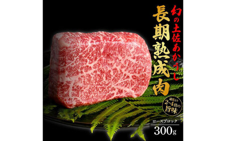 エイジング工法　熟成肉　土佐あかうし　特選ロース　ブロック　約300g　冷凍