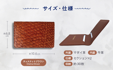 【Chestnut】Ocean Leather 名刺入れ〈マダイ〉Mサイズ【興洋フリーズ株式会社】 [ATBX083-04]