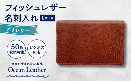 【Chestnut Brown】Ocean Leather 名刺入れ〈ブリ〉Lサイズ【興洋フリーズ株式会社】 [ATBX067-02]