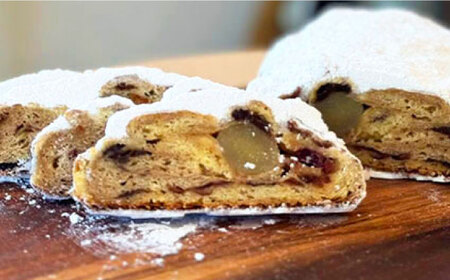 【先行予約】自家製酵母使用 パン工房だんだん オリジナルシュトレン 1本 約350g 高知特産文旦ジャム・6種類のドライフルーツ・2種類のナッツ入り〈2025年12月上旬?発送〉/ クリスマス シュトーレン シュトレーン シュトレン 文旦 ぶんたん　【パン工房だんだん】[ATAQ005]