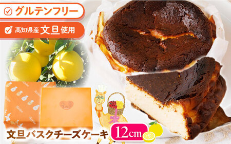 文旦バスクチーズケーキ 絵本作家柴田ケイコさんデザイン キャラクターステッカー3枚付き 直径12cm (1ホール) / 冷凍 チーズケーキ チーズ ケーキ 手作り スイーツ デザート【菓子工房レネー】[ATDE006]