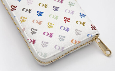 高知の財布 ホワイト×カラフル / 高知 ブランド 財布 長財布 合成皮革 革 財布 アパレル ビジネス 贈り物 プレゼント ご当地 【株式会社ブランド高知】[ATDW004]