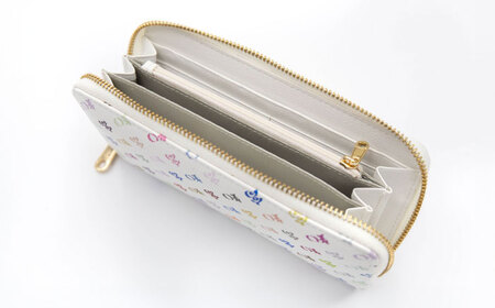 高知の財布 ホワイト×カラフル / 高知 ブランド 財布 長財布 合成皮革 革 財布 アパレル ビジネス 贈り物 プレゼント ご当地 【株式会社ブランド高知】[ATDW004]