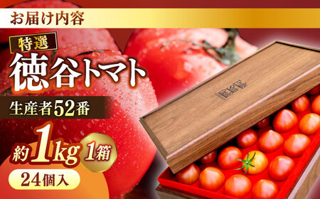 【先行予約】プレミアム徳谷トマト約1kg 24個入り 生産者52番 (ウォールナットケース入り) 〈2026年1月中旬?2026年5月下旬頃発送〉/ フルーツトマト とまと フルーツ 果物 季節もの 【フルーツショップオザキ】[ATAH001]