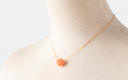 ピンク珊瑚 ペンダント 【有限会社米沢サンゴ店】 [ATCX008]