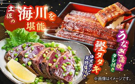 【最速発送】「土佐の海 川」 土佐和紙包装 うなぎ蒲焼と鰹たたきセット 【株式会社Dorago】 [ATAM009]　スピード 最短 最速 発送