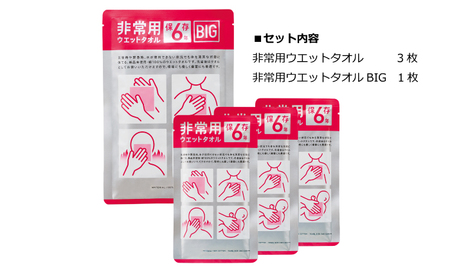 【最速発送】非常用ウェットタオル2点セット 除菌 除菌シート 抗菌 ウイルス対策 衛生 国産 防災 ストック 備蓄 【株式会社mimoto】 [ATEJ001]　スピード 最短 最速 発送