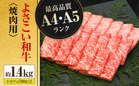 高知県産　よさこい和牛　焼肉用(約1.4kg)【小分け:約700g×2】