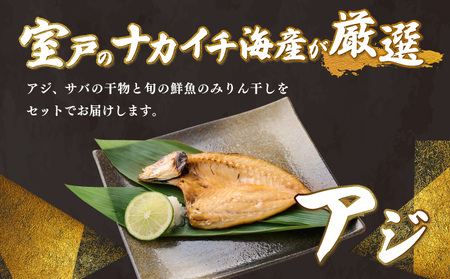 【ふるさと納税】ナカイチ海産！人気干物３種類詰め合わせセット 干物 あじ アジ サバ さば おかず 冷凍 5000円 送料無料 nk036