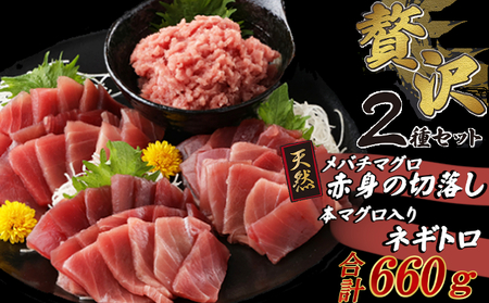 まぐろ お手軽セット 【赤身切落し・本マグロ入りネギトロ】計660ｇ まぐろ 切落し ネギトロ 本まぐろ 刺身 マグロ 海鮮 メバチマグロ 鮪 ねぎとろ 赤身 10000円 1万円 まぐろ マグロ 鮪 海鮮 刺身