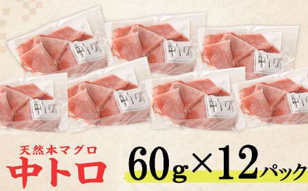 まぐろ 中トロ 刺身 【ちょこっとパック】720g(60g×12パック) 中トロ切落し 天然まぐろ 本まぐろ 刺身 海鮮 魚介 魚 マグロ 高知県 まぐろ 簡単 惣菜 訳あり まぐろ