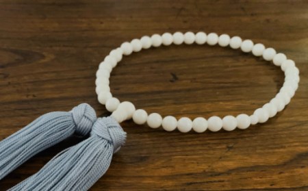 【数珠】白珊瑚 片手数珠