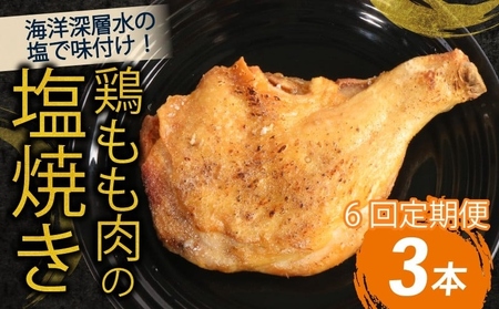 【定期便/隔月6回】鶏もも肉 塩焼き 定期便 [hn130]