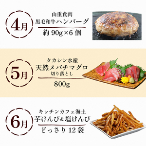 【定期便 12回】室戸まるごと定期便 かつお ネギトロ マグロ ぽんかん zza2025