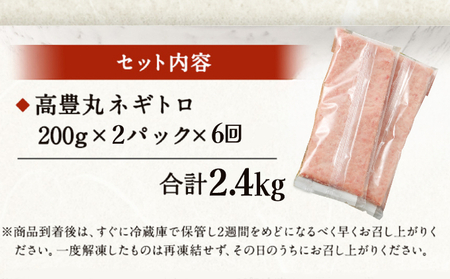 定期便 《 ネギトロ 》【合計２.４kg (400g×6回)】 まぐろ まぐろのたたき ねぎとろ 海鮮 ネギトロ丼 小分け 海鮮丼 冷凍