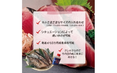 【かつお】訳あり 本場 高知県 かつおタタキ 1.8kg