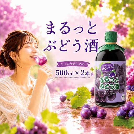 まるっとぶどう酒 500ml 2本 | お酒 高知県 安芸市