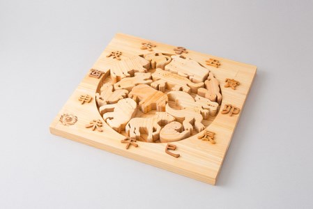 おもちゃ 手作り 木のおもちゃ 十二支パズル 玩具 赤ちゃん 子供 雑貨