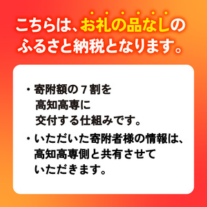 【返礼品なし/10,000円】高知工業高等専門学校（高知高専）支援事業(教育・研究・地域貢献を支える寄附)  支援