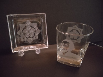 坂本龍馬　家紋グラスセット（4）【コップ 食器 日用品 ガラス 竜馬 ギフト 人気 】