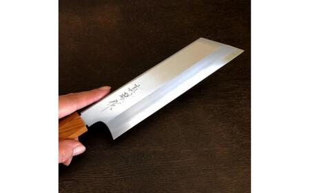 ムキモノ包丁 180ミリ銀三鋼 極上霞仕上げ 受注生産 