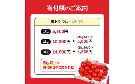 【ふるなびWEEK対象】訳あり フルーツトマト 2kg 大小混合桃太郎 完熟 糖度8度以上 FN-Limited-PR