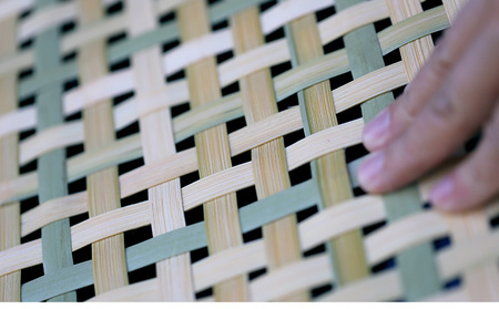 【 ざる 】 ざる四つ編み