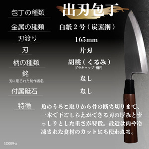 【 出刃包丁16.5cm 】 迫田刃物