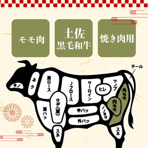 土佐 黒毛 和牛 焼肉用1.2kg （ 400g × 3パック ） | 特撰 モモ肉 最上位等級 A4 A5 最高ランク 1kg 以上 贅沢 焼き肉 やきにく 小分け 冷凍 国産 ブランド 和牛 牛肉 大人気 ギフト リピート リピーター おすすめ ランキング おいしい 限定 高評価 BBQ バーベキュー キャンプ アウトドア 高知県 須崎 TM012