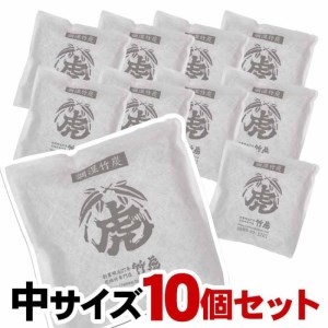 調湿 竹炭 パック 中サイズ 10個 セット 梅雨 湿気 対策 高知県 須崎市