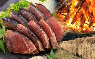 【 かつおたたき 】 にんにくに合う かつおタタキ