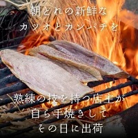 かつお かんぱち 旬の鮮魚 タタキ セット 本場 高知 藁焼きたたき 3種セット 冷蔵 薬味付き 須崎市