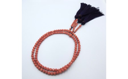 国産桃珊瑚本連念珠【八宗用】（201111-8） 念珠