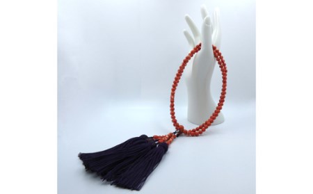 国産桃珊瑚本連念珠【八宗用】（201111-8） 念珠