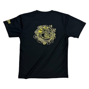 地域限定オリジナルデザインTシャツ（ブラック・ドライ素材）男女兼用サイズ サバT 半袖 トップス スポーツ用品【R01015】
