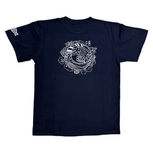 地域限定オリジナルデザインTシャツ（ネイビー・綿素材）男女兼用サイズ サバT 半袖 トップス【R01017】