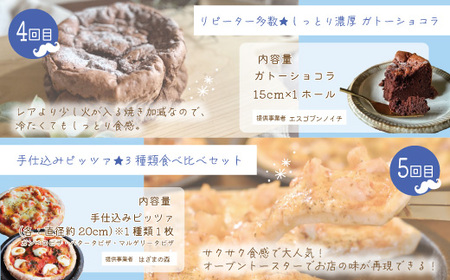 【5回定期便】男性一人暮らしさんのための 定期便 四万十市 四万十 高知 高知県 しまんと 鰹 かつお かつおのたたき 牛肉 ハンバーグ 煮込み 四万十牛 ピザ ピッツァ ガトーショコラ 冷凍 食パン パン 25-0018