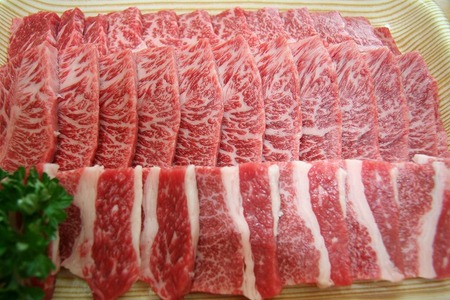 R5-978．幻の四万十牛　焼肉盛り合わせ（黒毛和牛）　約500ｇ