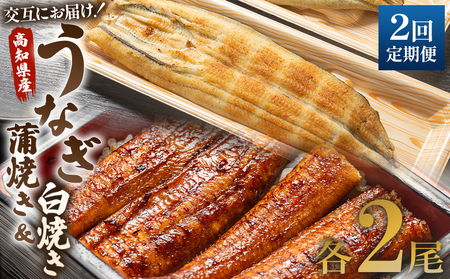 国産 うなぎ 定期便 2回 うなぎ蒲焼き&白焼き120g 2尾(無頭) 交互にお届け 魚介 国産 海鮮 魚 かばやき 鰻 ウナギ 惣菜 おかず お手軽 しらやき 加工品 加工食品 冷凍 Wun-0047