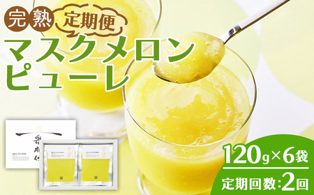【2回定期便】完熟マスクメロンピューレ 120g×6袋 【 ピューレ  ピューレ  ピューレ  ピューレ  ピューレ 】 Wtn-0030