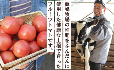 うしの恵 フルトマ籠のセット(トマト500g+ジュース2本) - 野菜 とまと 期間限定 トマトジュース 完熟 産地直送 mj-0008