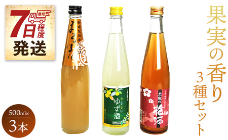 高知特産 果実の香り酒500ml×3種セット gs-0051