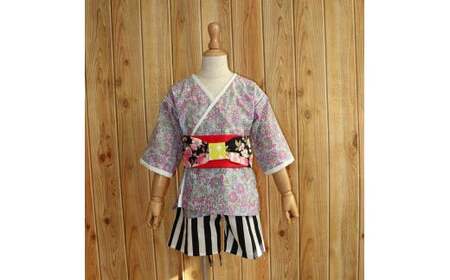 帯 （patipati） 子ども甚平用 飾り帯 レッド おび 和装 和服 小物