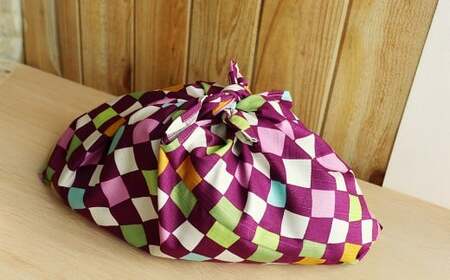 あづま袋 格子模様 袋 ふくろ 布袋 包み ふろしき 風呂敷 エコバック 日用品 雑貨