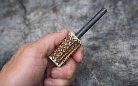 【オーチョキャンプ】鹿角ファイヤースターター 火起こし ハンドメイド