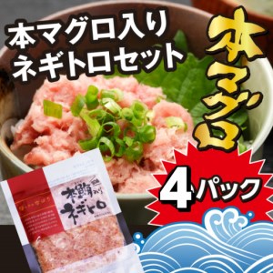 31fi011bh 丼ぶりごはんにぴったり! 本マグロ入りネギトロセット(4パック)