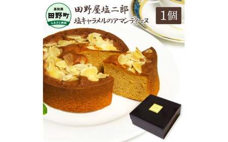 ★田野屋塩二郎完全天日塩★ 塩キャラメルのアマンディーヌ（ホール約12cm）×1ホール