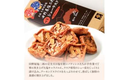 ★田野屋塩二郎完全天日塩★ プチシューラスク 10枚入り